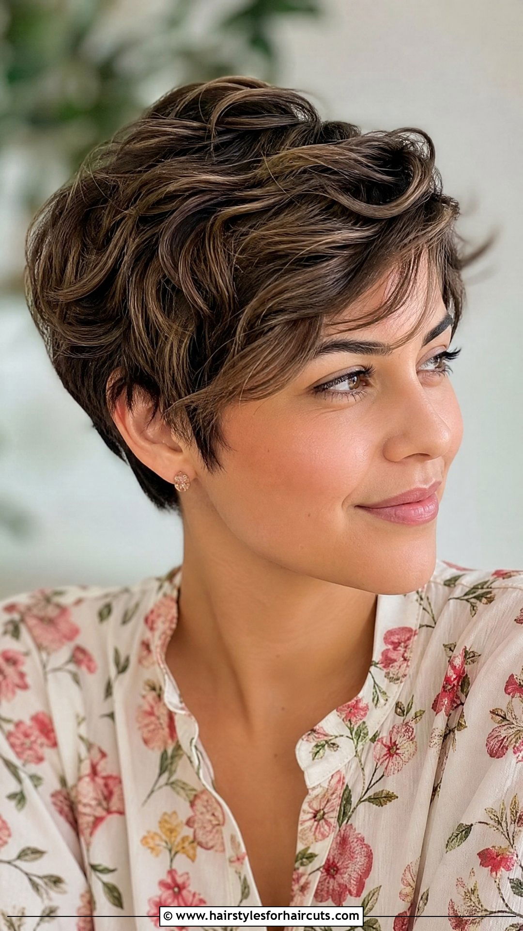 Wavy Pixie - 25 hairstyles for heart shape face female - 25 hairstyles for heart shape face female