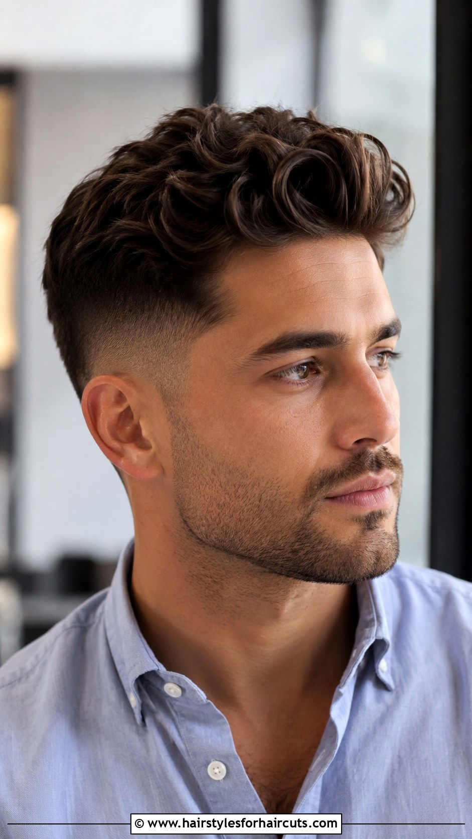 Wavy Quiff With Low Fade - 25 short haircuts with fade - 25 short haircuts with fade
