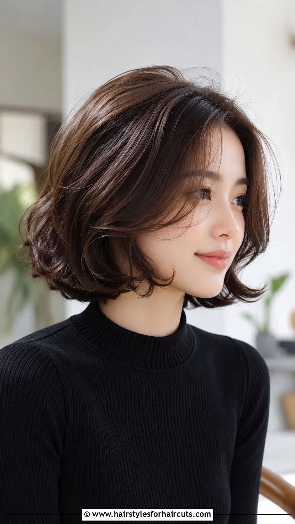 Wavy Rounded Bob - 25 medium length wavy haircuts - 25 medium length wavy haircuts