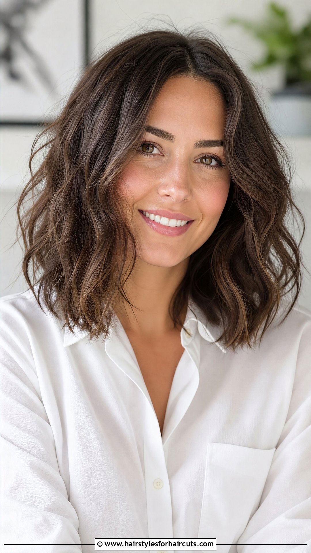 Wavy Scrunch Shoulder Length Hair - 25 scrunch hairstyles - 25 scrunch hairstyles