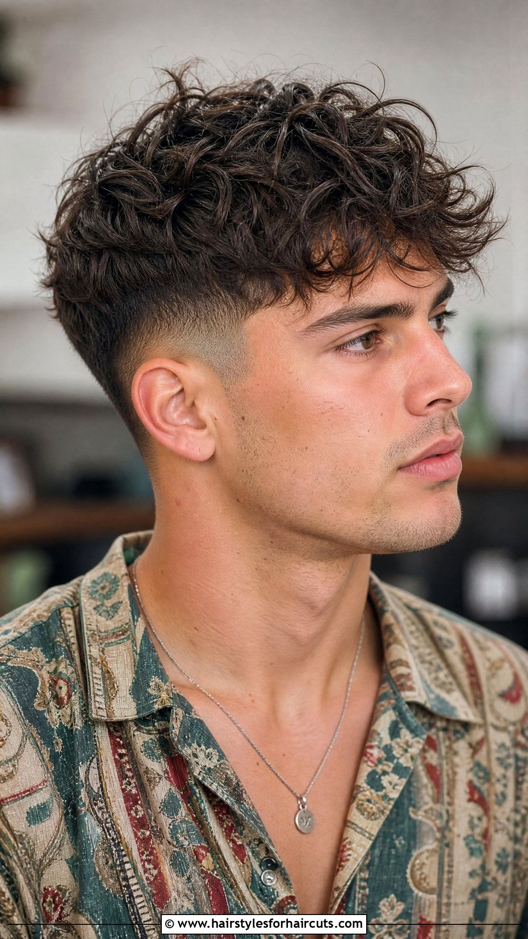 Wavy Shag With Fade - 25 wavy hair fade haircuts - 25 wavy hair fade haircuts
