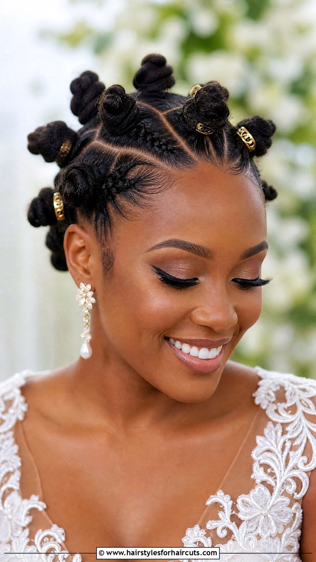 Wedding Bantu Knot Updo - 25 wedding hairstyles for afro hair - 25 wedding hairstyles for afro hair