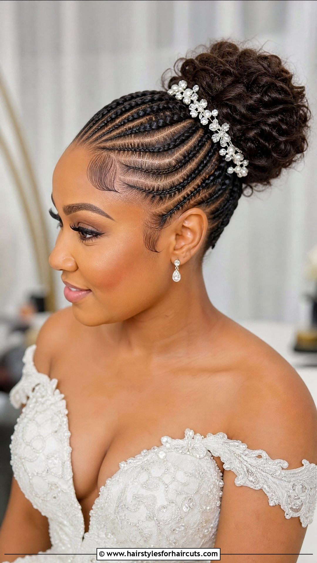 Wedding Cornrows Into Bun - 25 wedding hairstyles for afro hair - 25 wedding hairstyles for afro hair