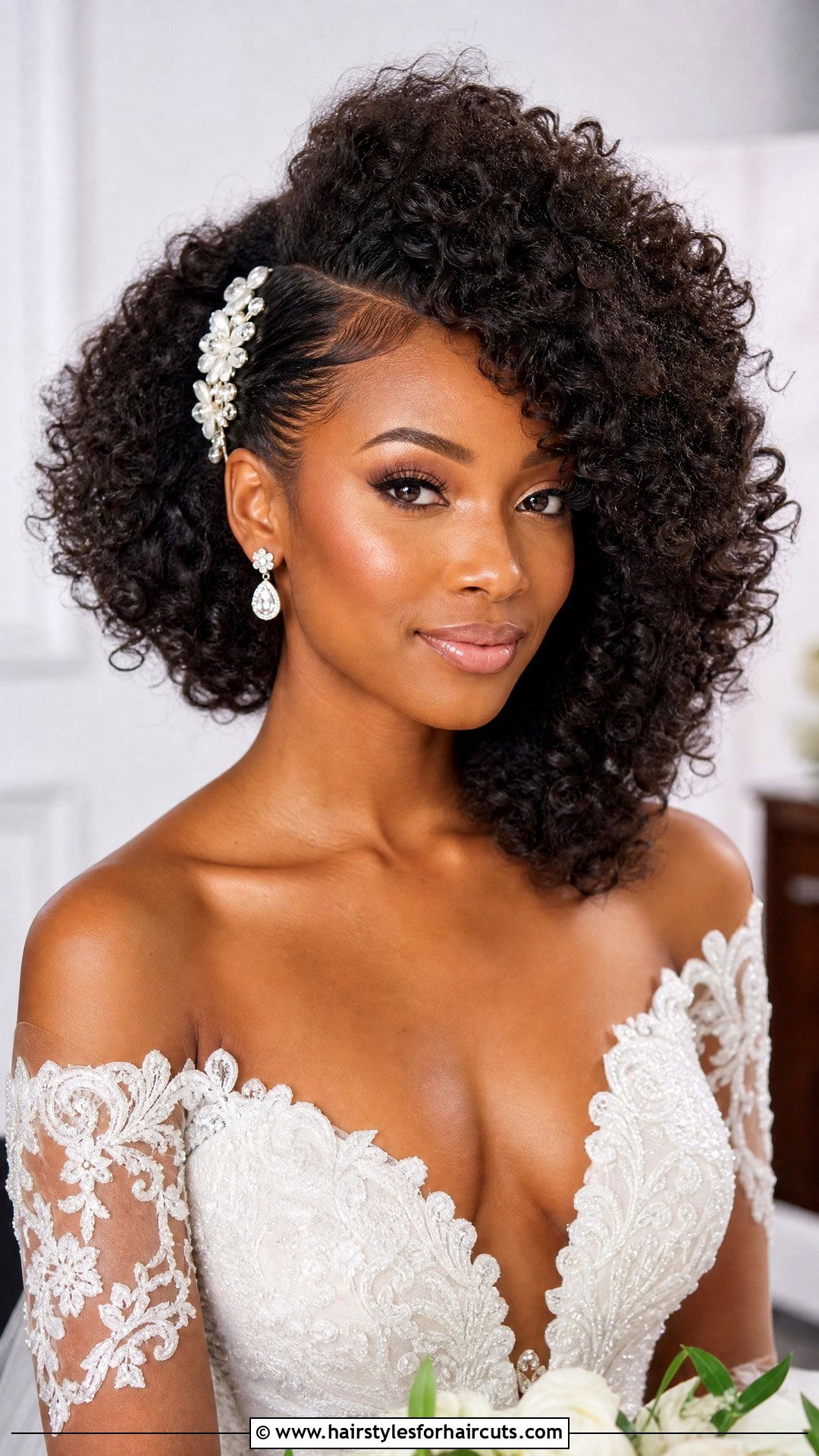 Wedding Curly Afro Side Part - 25 wedding hairstyles for afro hair - 25 wedding hairstyles for afro hair