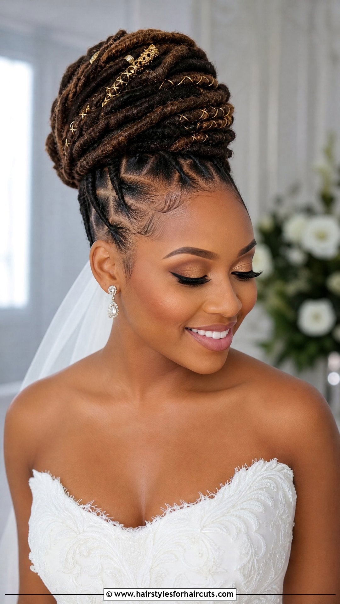 Wedding Loc Updo Bun - 25 wedding hairstyles for afro hair - 25 wedding hairstyles for afro hair