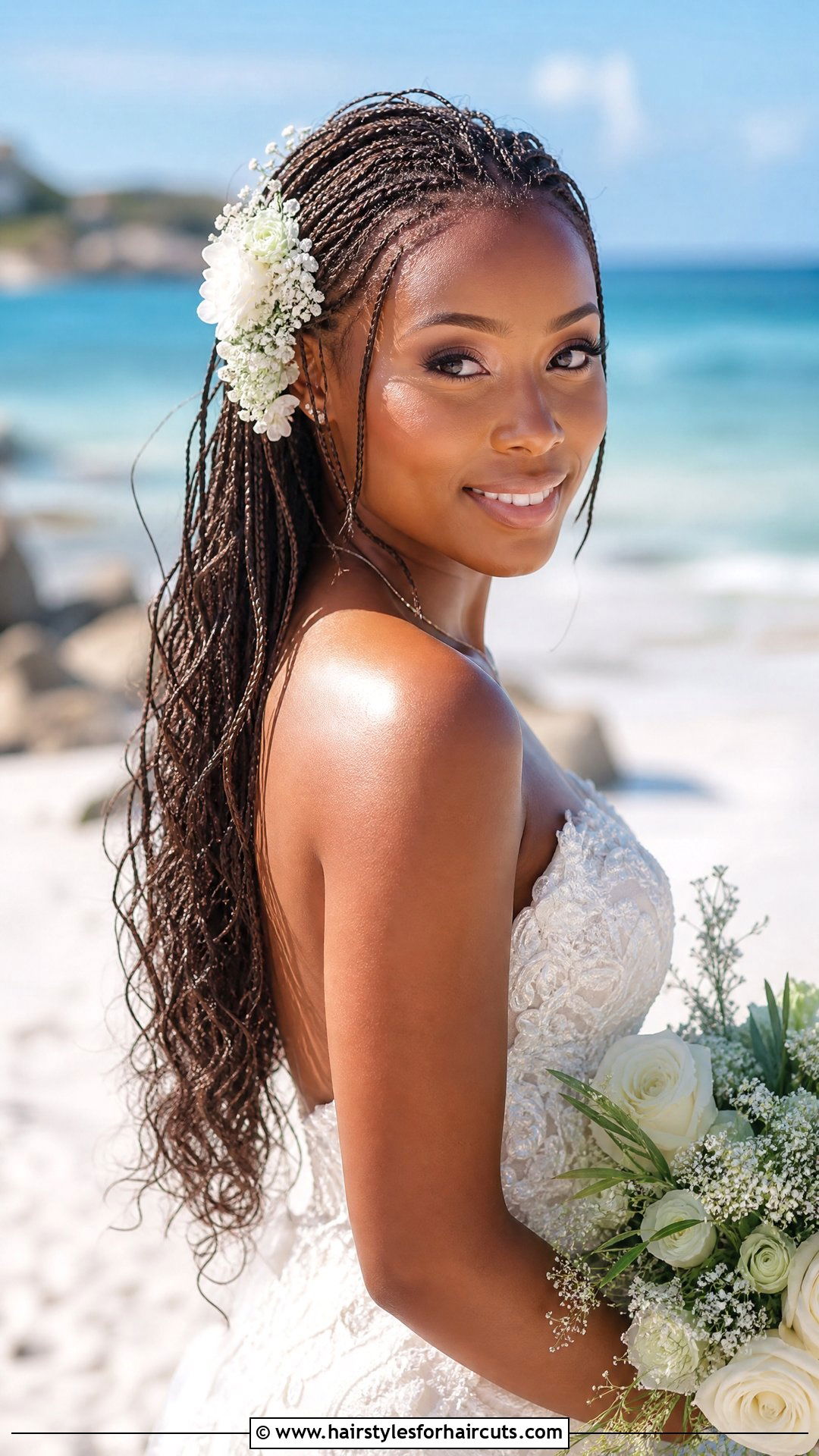 Wedding Micro Braids Down - 25 wedding hairstyles for afro hair - 25 wedding hairstyles for afro hair