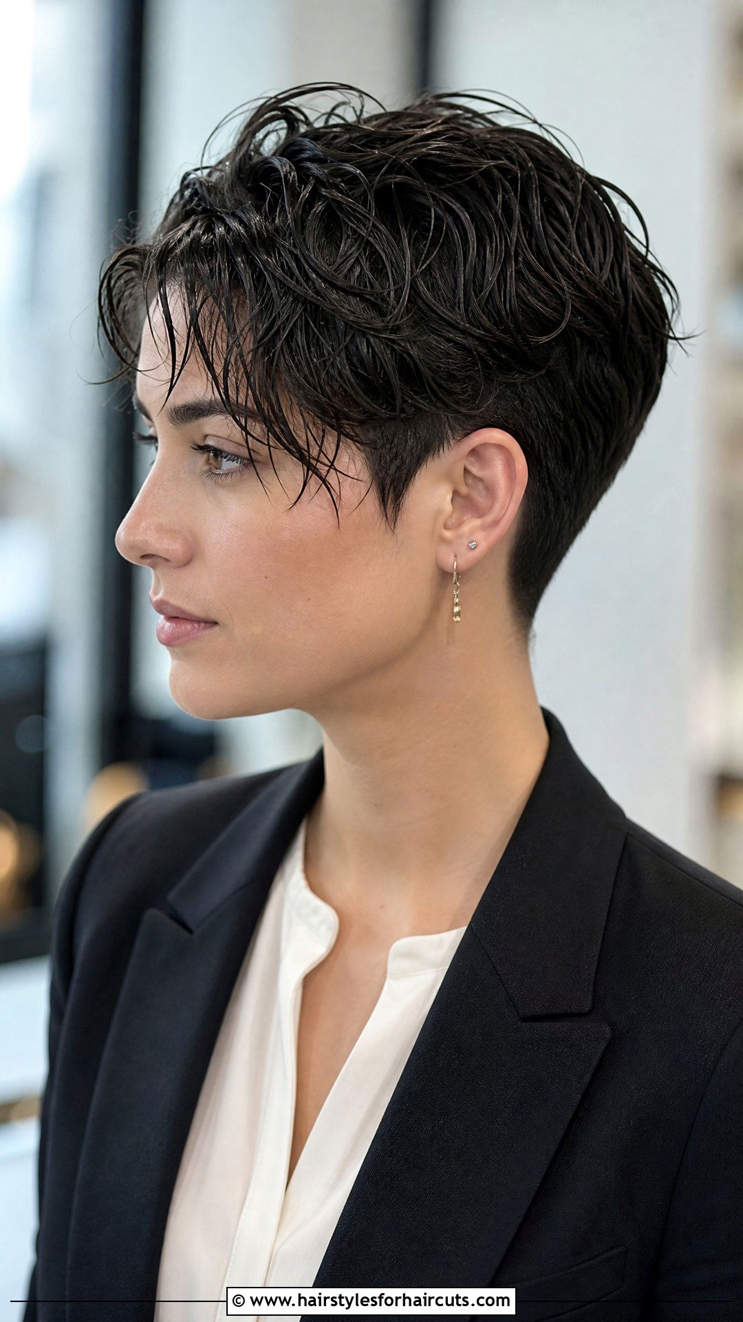 Wet And Wavy Tapered Cut - 25 wet and wavy short hairstyles - 25 wet and wavy short hairstyles