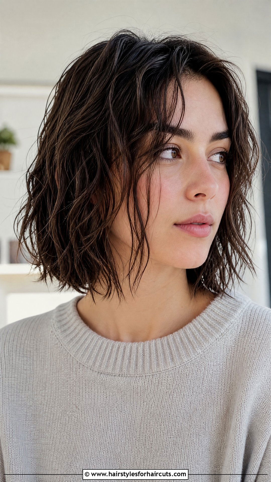 Wet And Wavy Textured Lob - 25 wet and wavy short hairstyles - 25 wet and wavy short hairstyles
