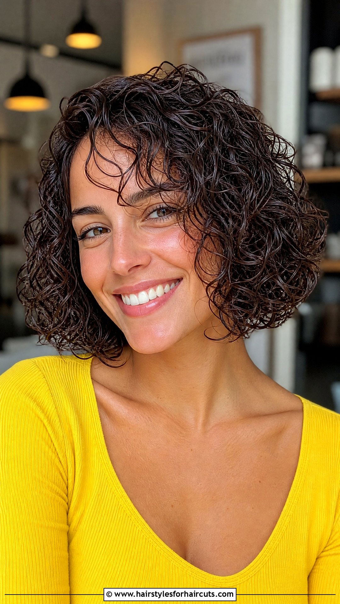 Wet Curly Bob - 25 wet hairstyles - 25 wet hairstyles