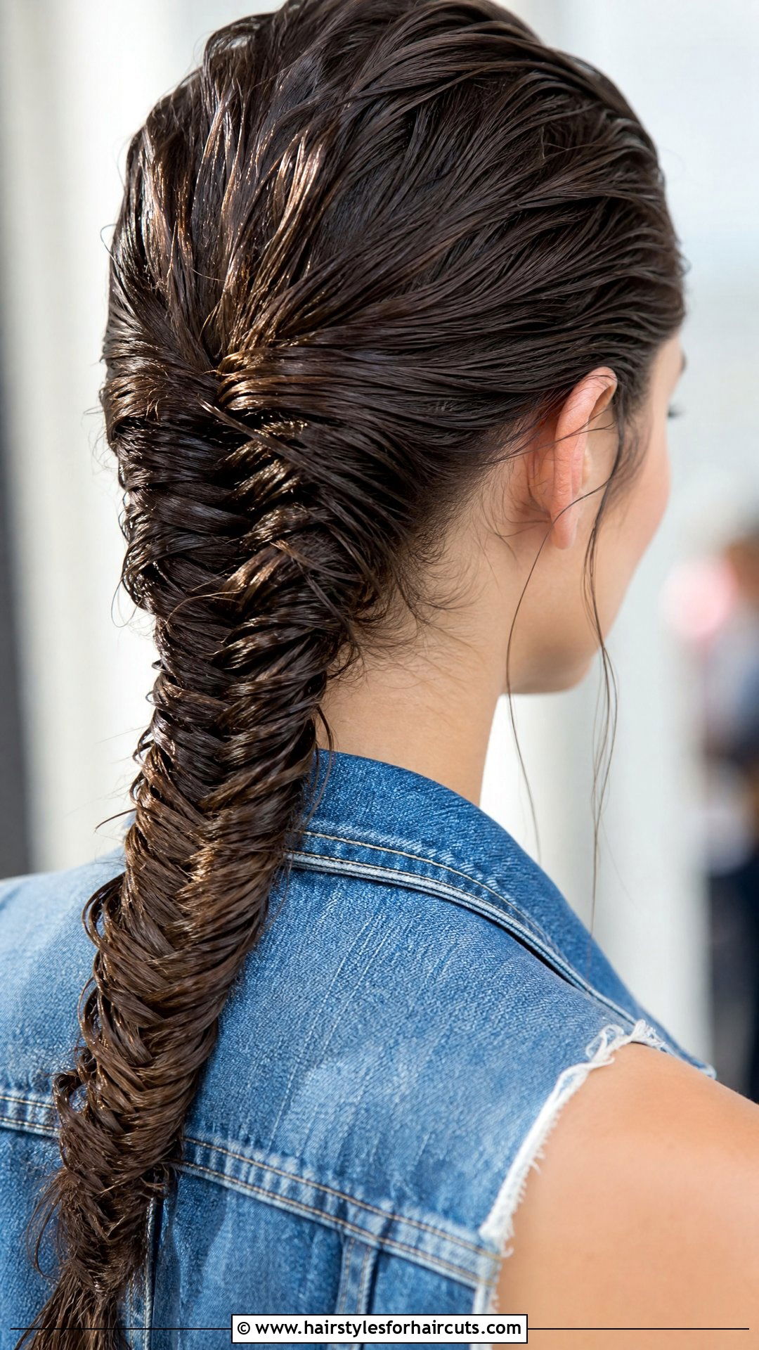 Wet Fishtail Braid - 25 wet hairstyles - 25 wet hairstyles