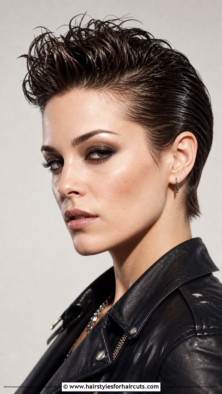 Wet Look Faux Hawk - 25 wet look hairstyles for black hair - 25 wet look hairstyles for black hair