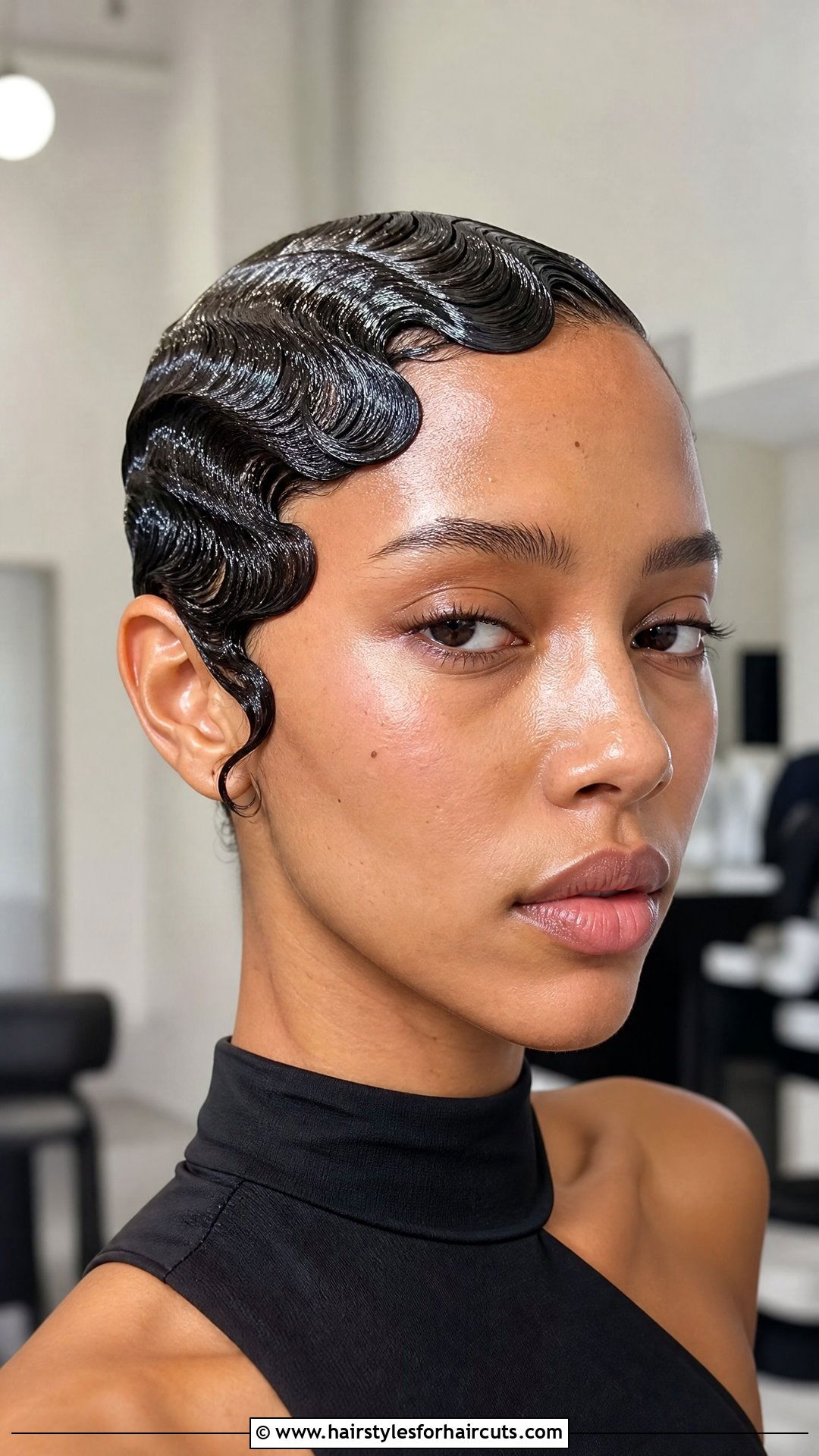 Wet Look Finger Waves - 25 finger wave hairstyles for black hair - 25 finger wave hairstyles for black hair