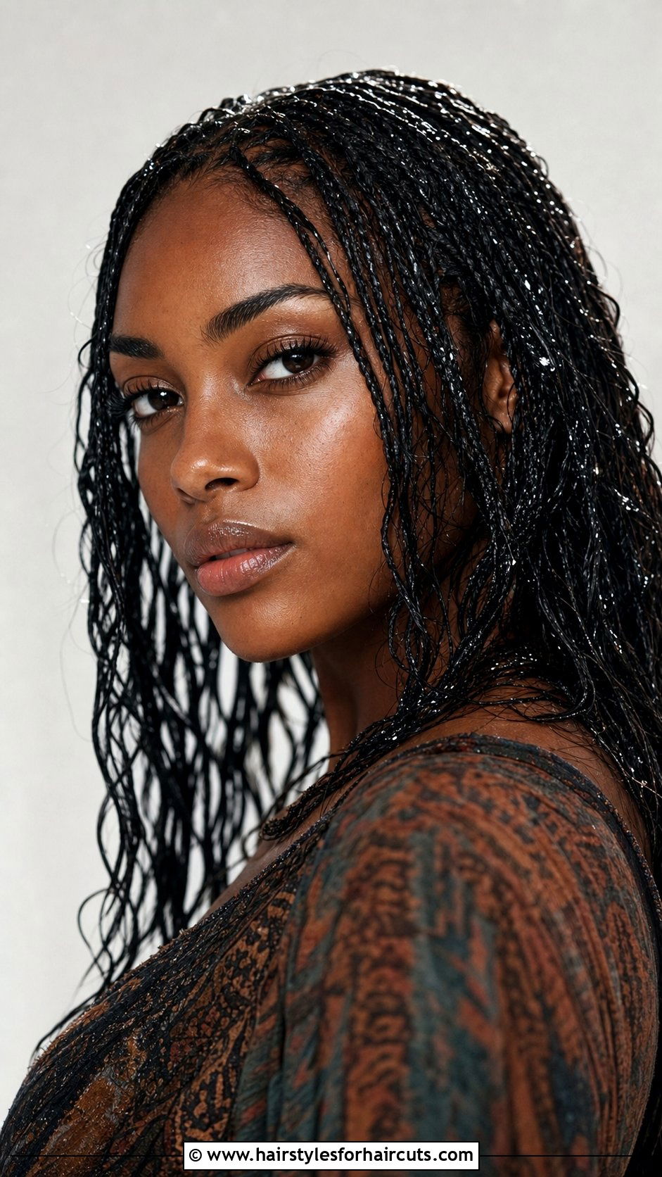 Wet Look Micro Braids - 25 wet look hairstyles for black hair - 25 wet look hairstyles for black hair