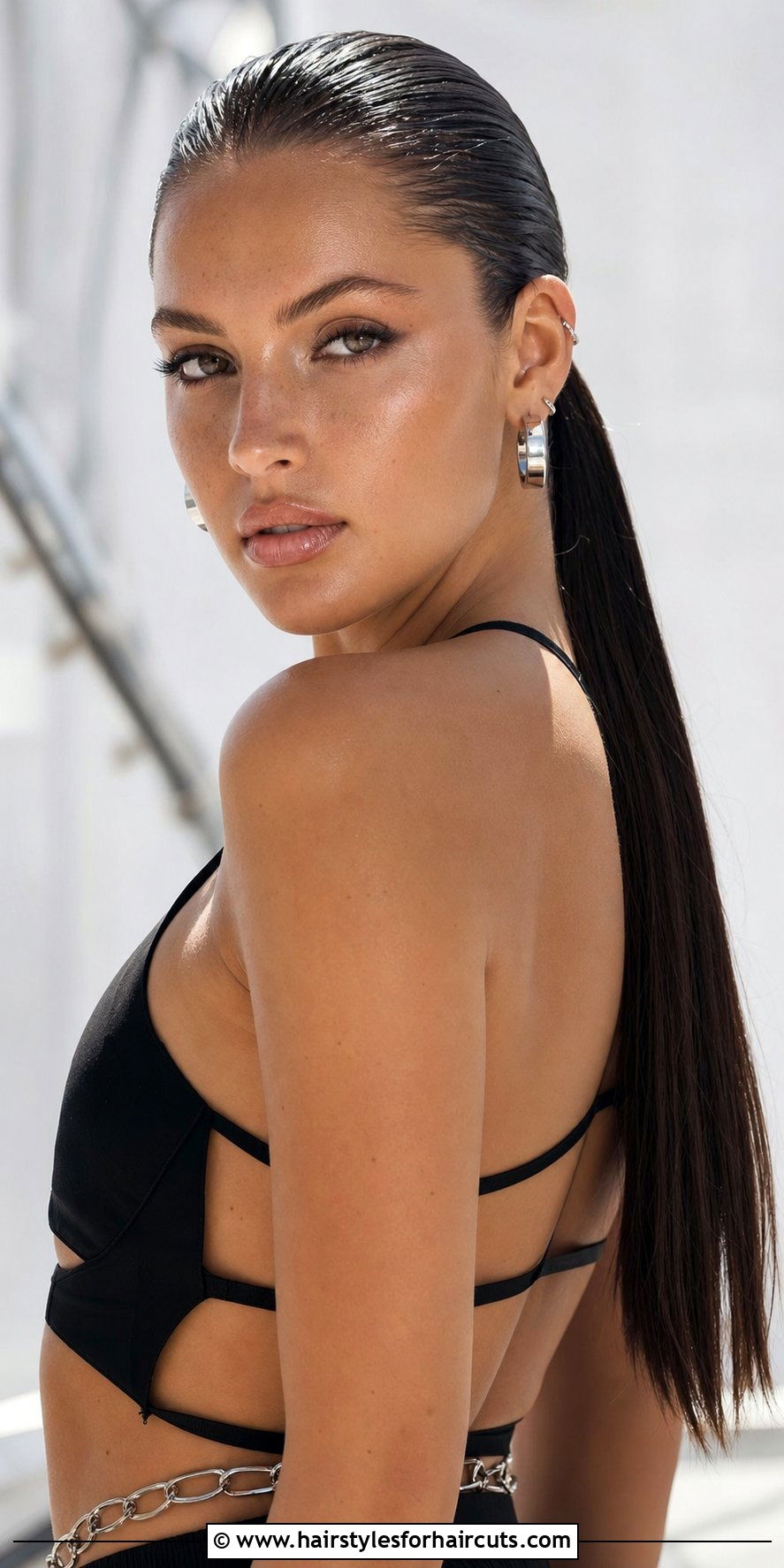Wet Look Slick Back With Extensions - 25 hairstyles with extensions - 25 hairstyles with extensions