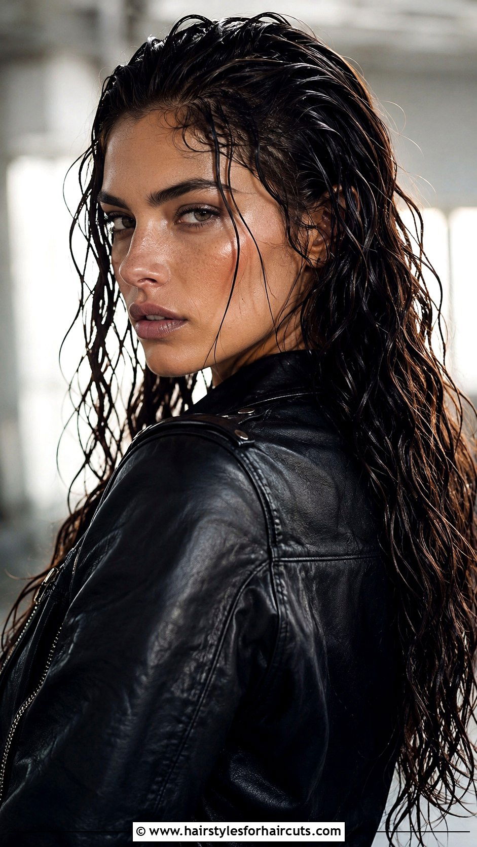 Wet Look Waves Long Hair - 25 night out club hairstyles for long hair - 25 night out club hairstyles for long hair