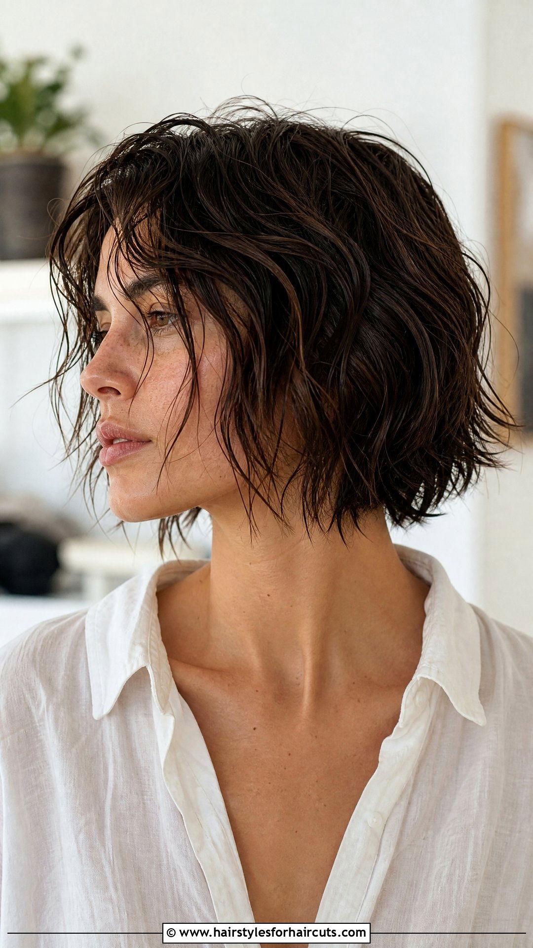 Wet Wavy Layered Bob - 25 wet and wavy short hairstyles - 25 wet and wavy short hairstyles