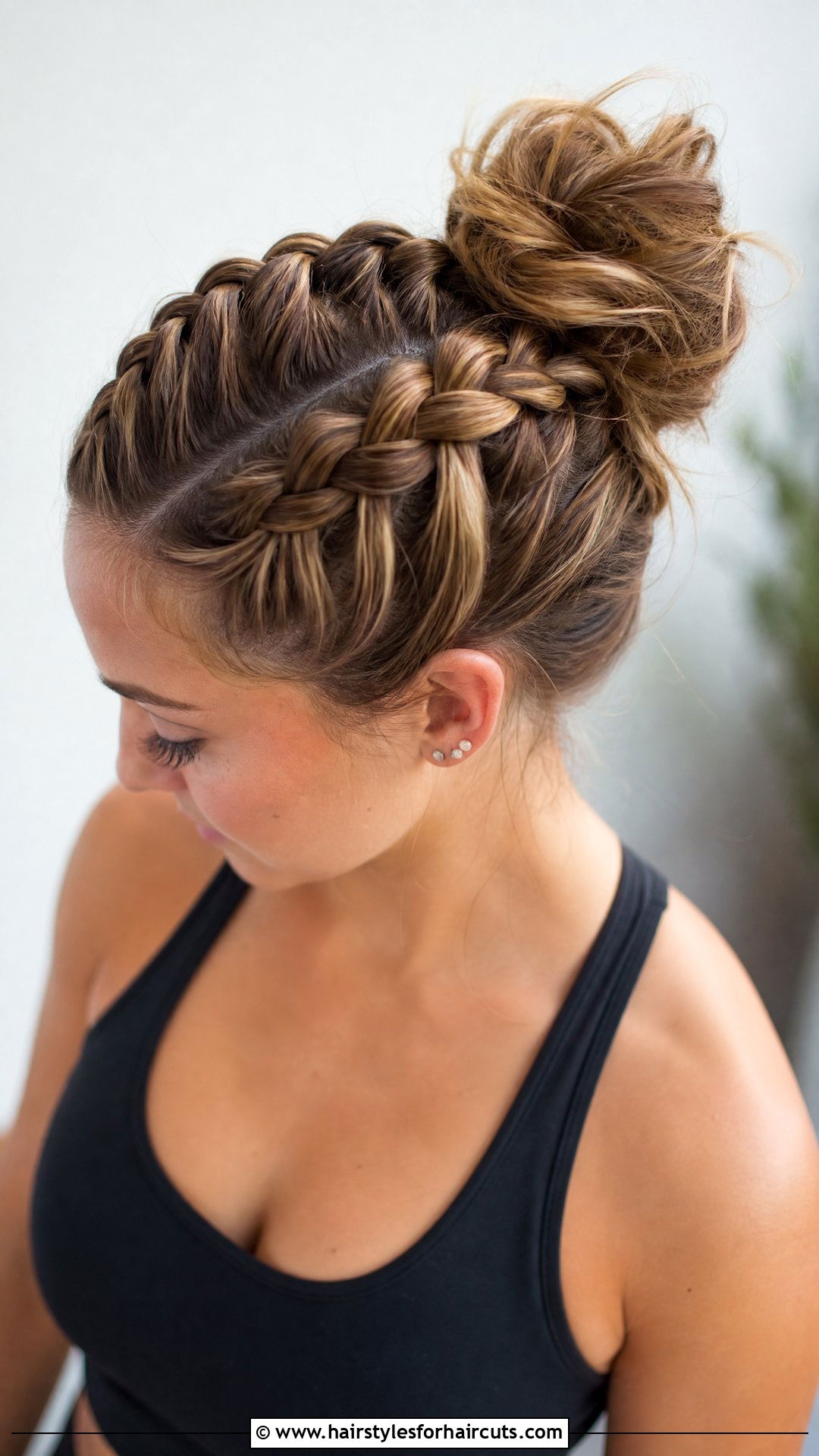 Whimsical Double Dutch Braid Bun - 25 whimsical hairstyles - 25 whimsical hairstyles