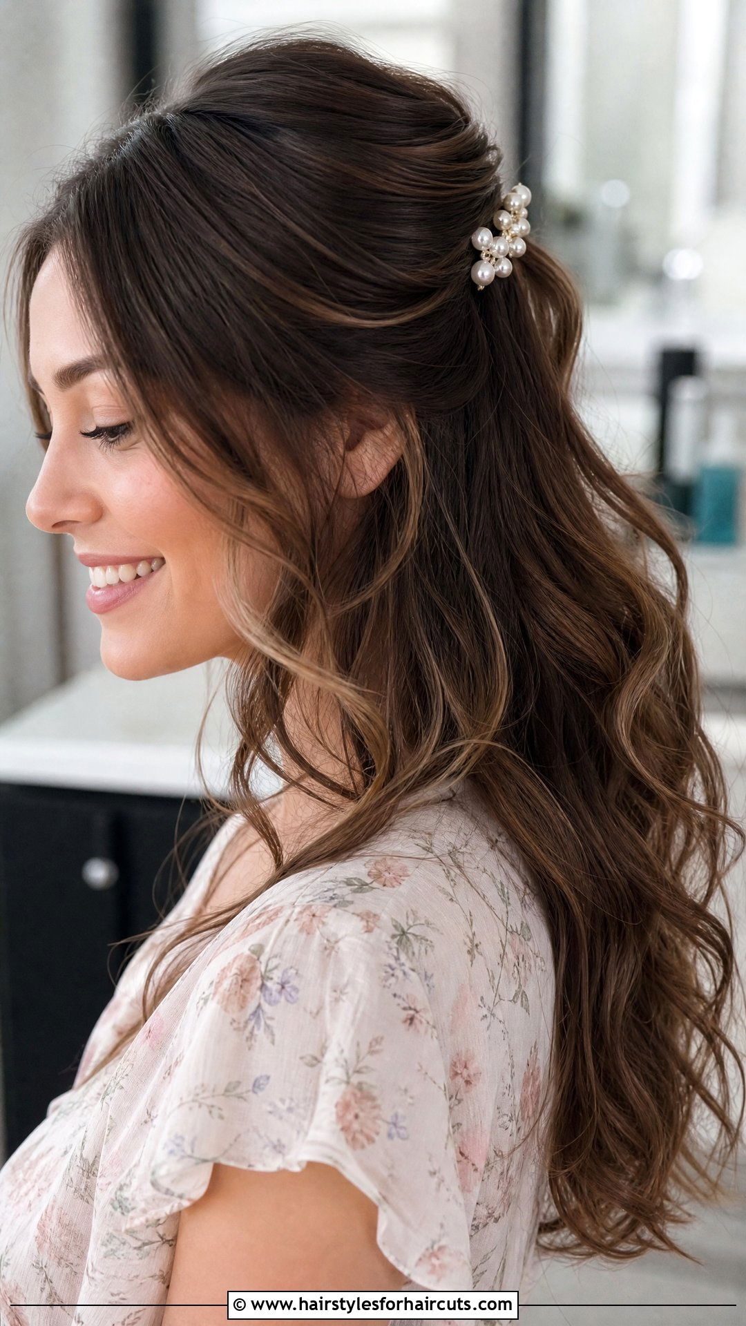 Whimsical Half Up Half Down Curls - 25 whimsical hairstyles - 25 whimsical hairstyles