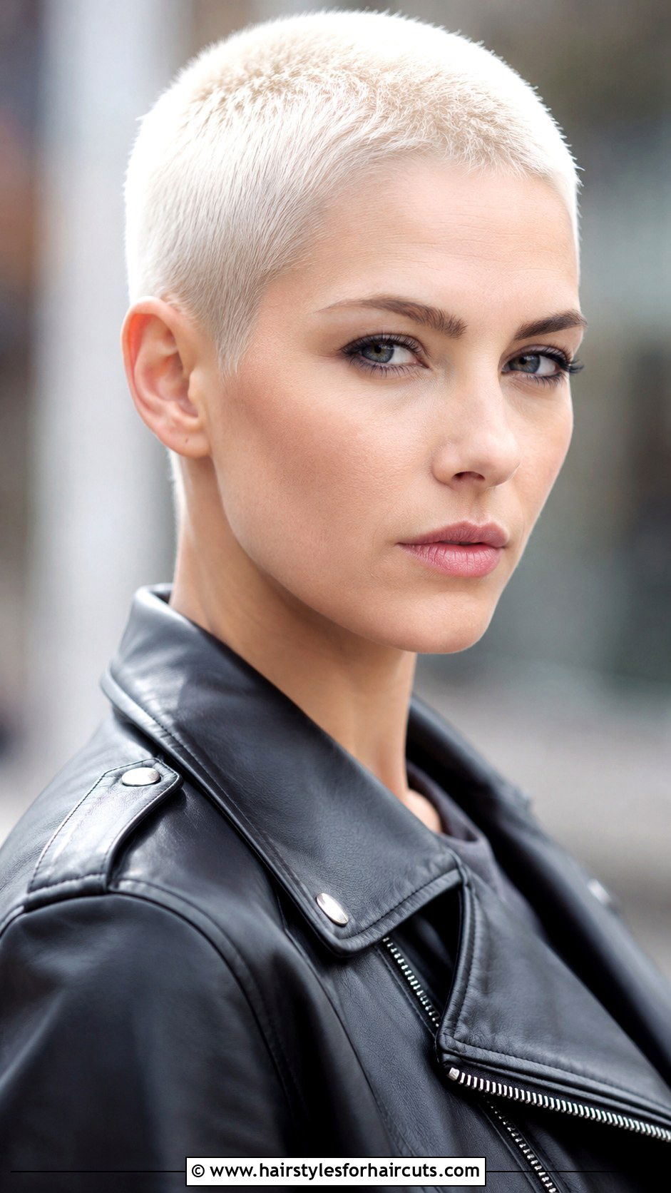 White Blonde Buzz Cut - 25 granny hairstyles - 25 granny hairstyles