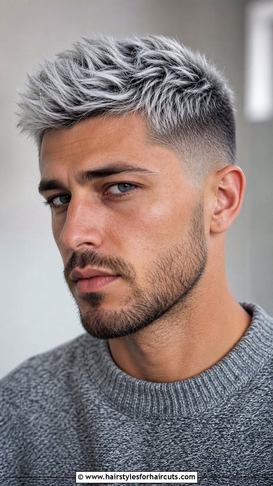 White Frosted Tapered Haircut - 25 santa haircuts - 25 santa haircuts