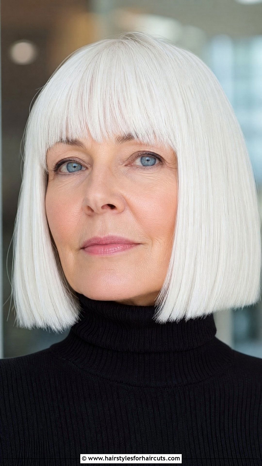 White Hair Blunt Cut - 25 hairstyles for white hair - 25 hairstyles for white hair