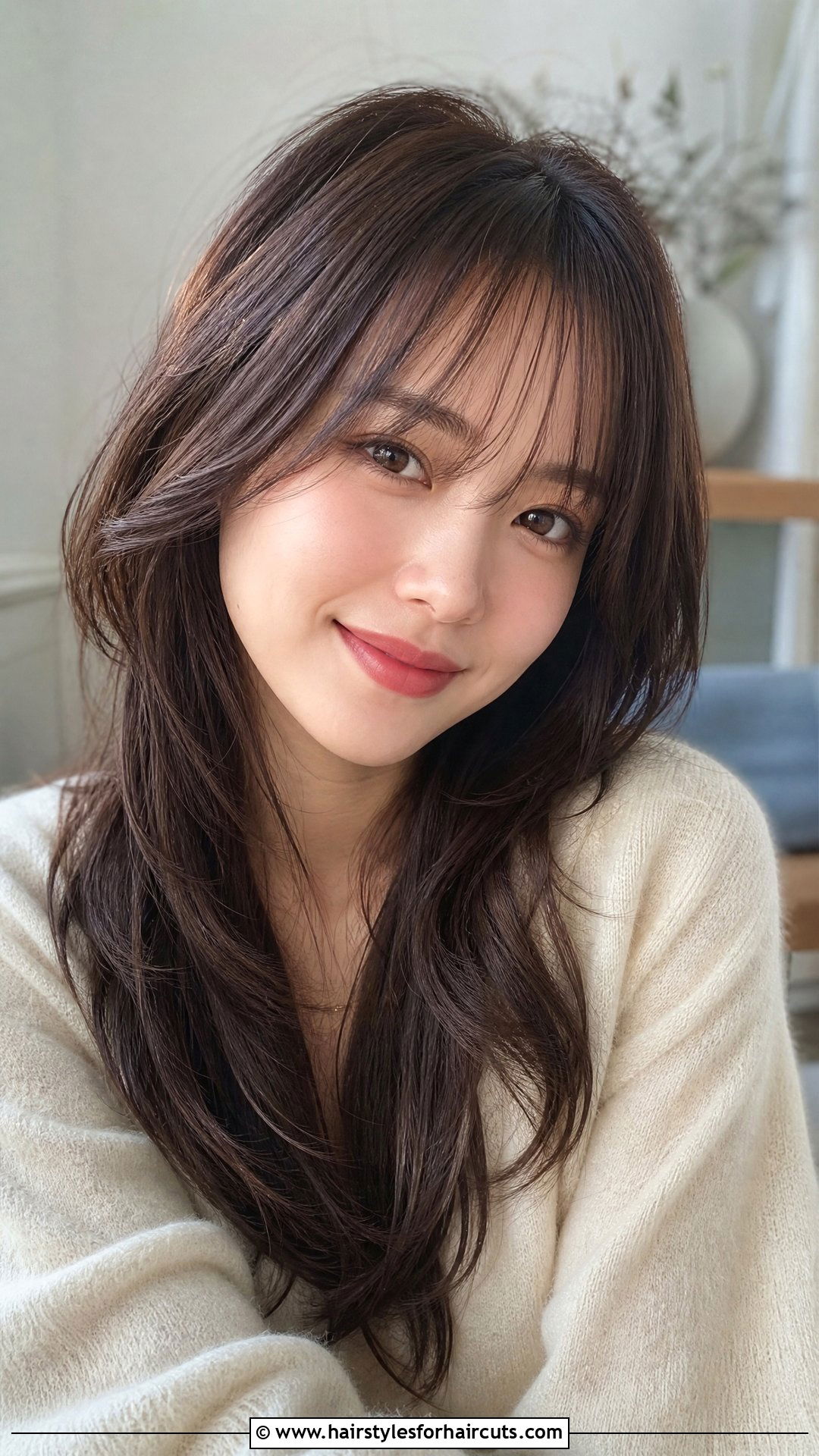 Wispy Bangs And Layers Haircut - 25 best haircuts for round faces - 25 best haircuts for round faces
