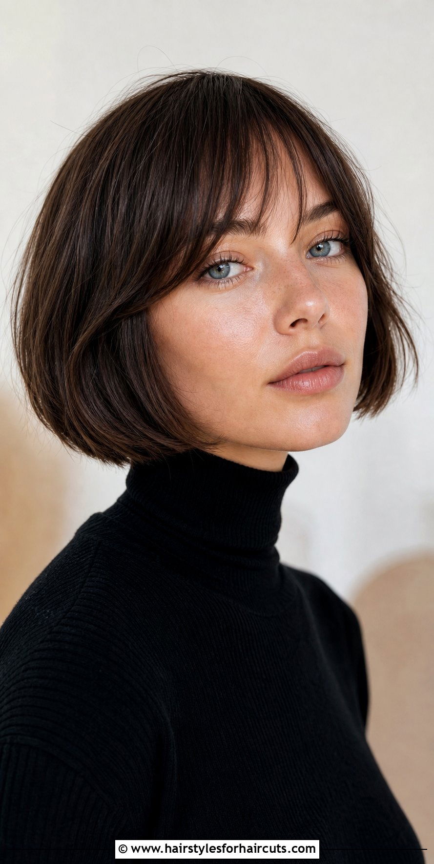 Wispy Bangs Bob Haircut - 25 haircuts model - 25 haircuts model
