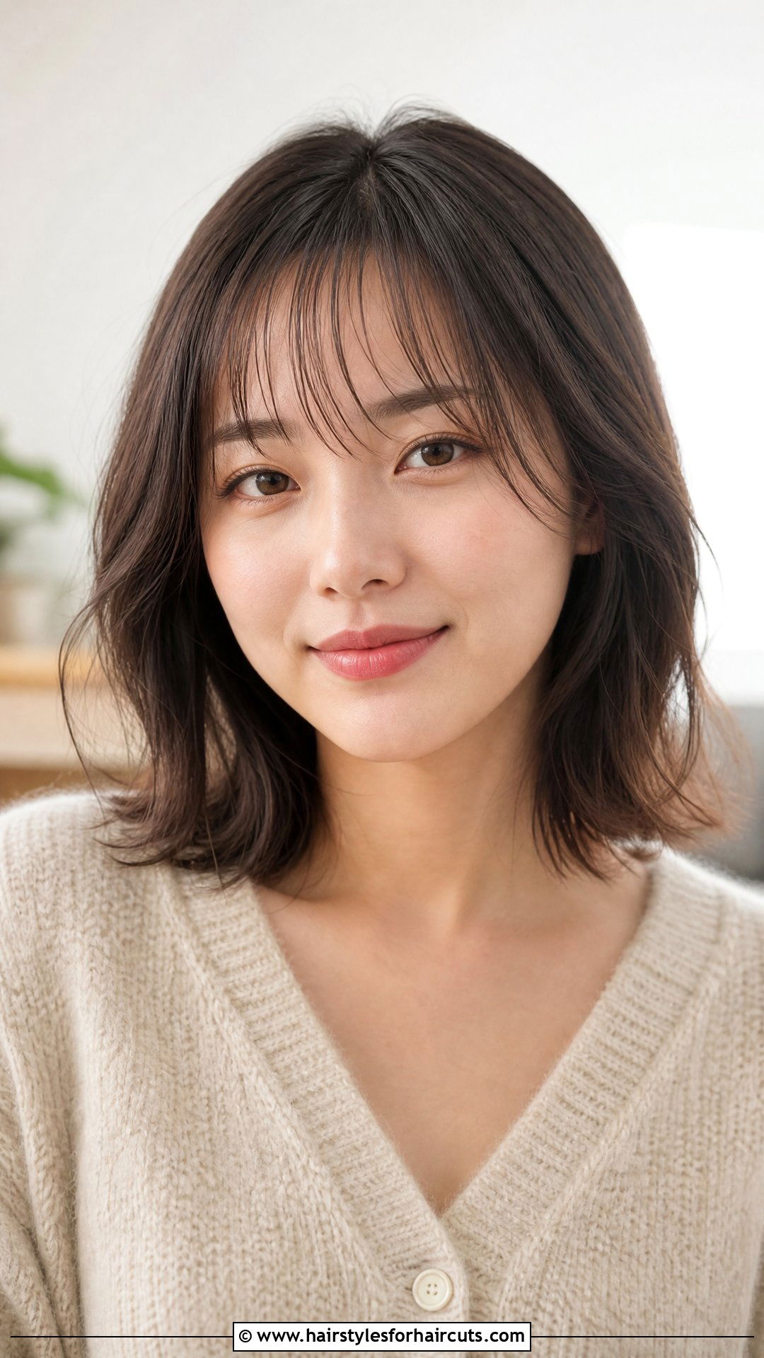Wispy Bangs Lob Haircut - 25 chinese new year haircuts - 25 chinese new year haircuts