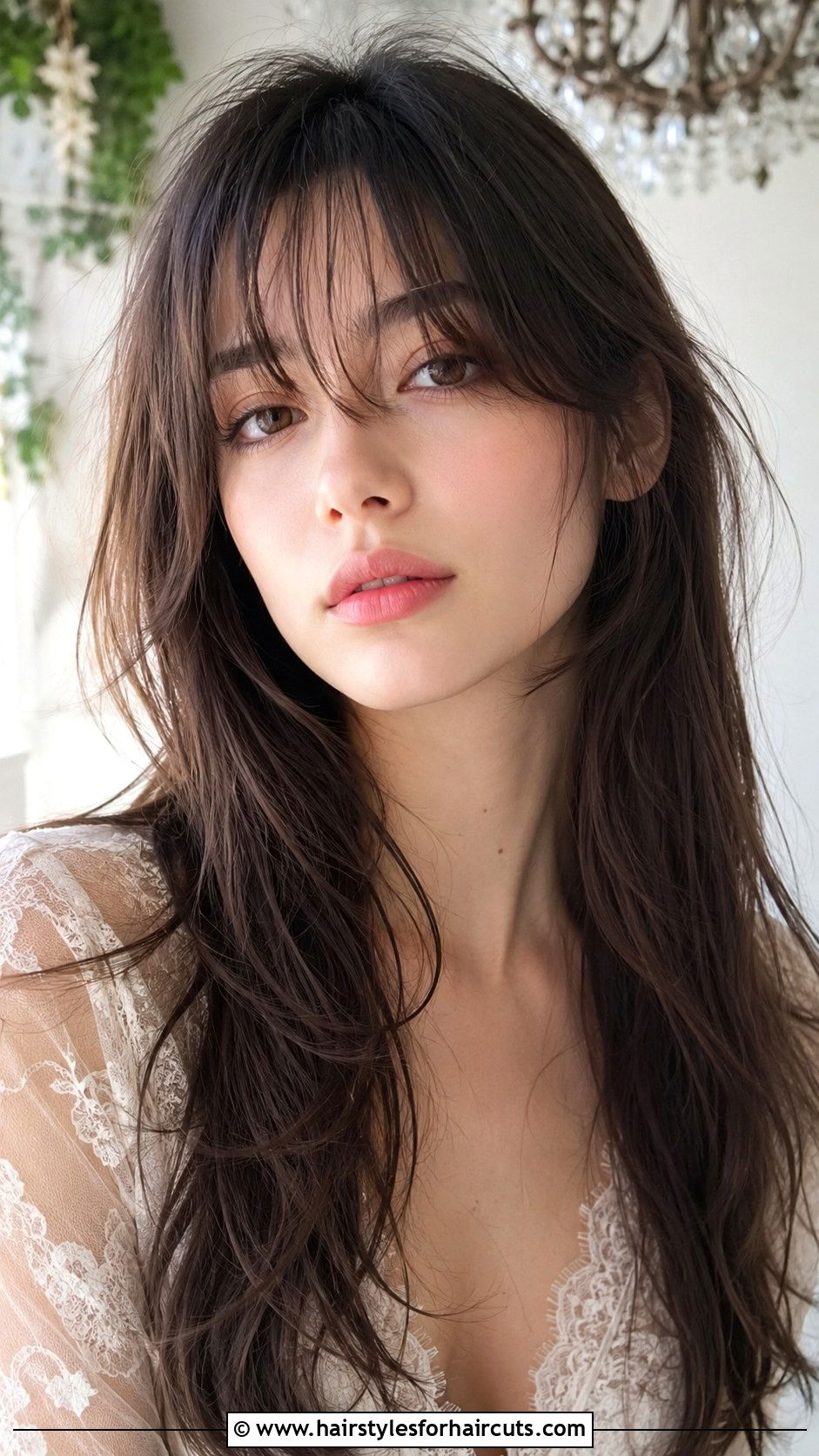 Wispy Bangs Long Hair - 25 haircuts for oblong face shape - 25 haircuts for oblong face shape