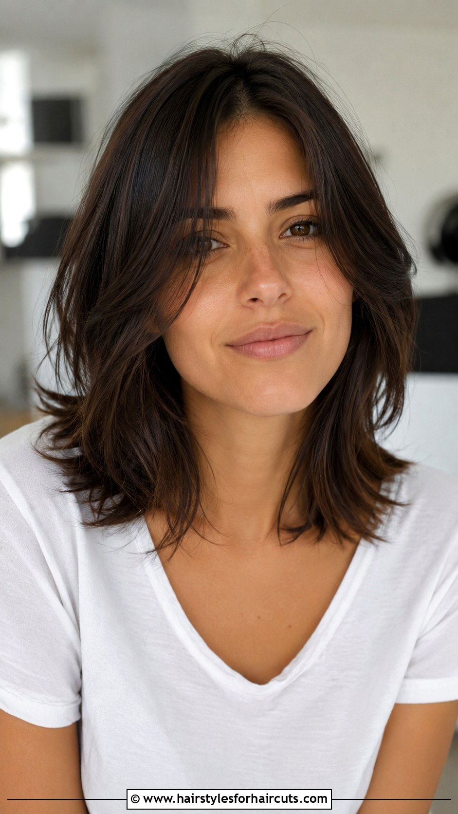 Wispy Bangs Long Hair - 25 haircuts for round face women - 25 haircuts for round face women