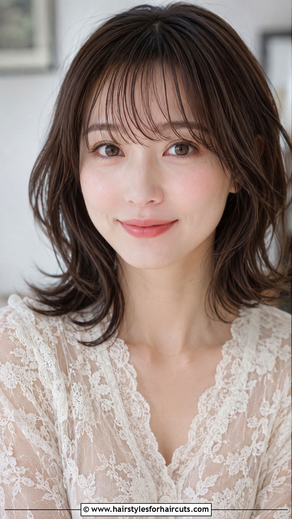 Wispy Bangs Medium Cut - 25 haircuts for medium length - 25 haircuts for medium length
