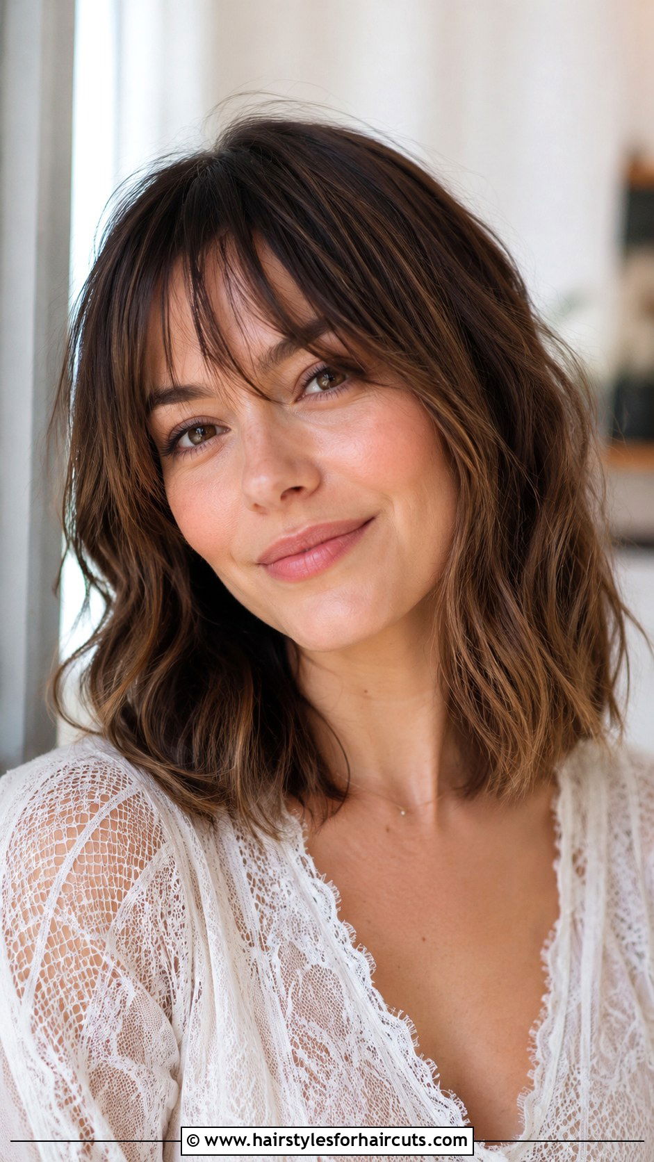Wispy Bangs With Lob - 25 haircuts and blow out - 25 haircuts and blow out