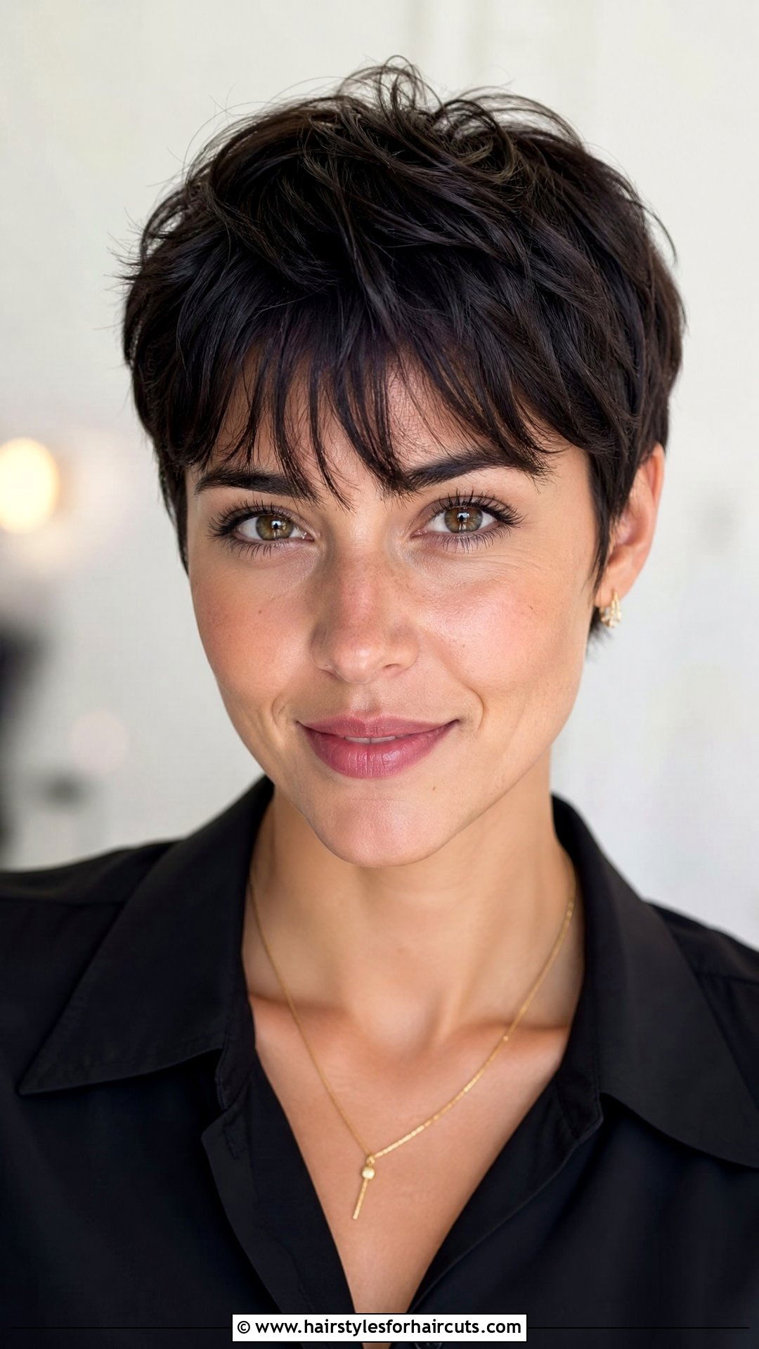Wispy Fringe Dark Pixie - 25 witch hairstyles for short hair - 25 witch hairstyles for short hair