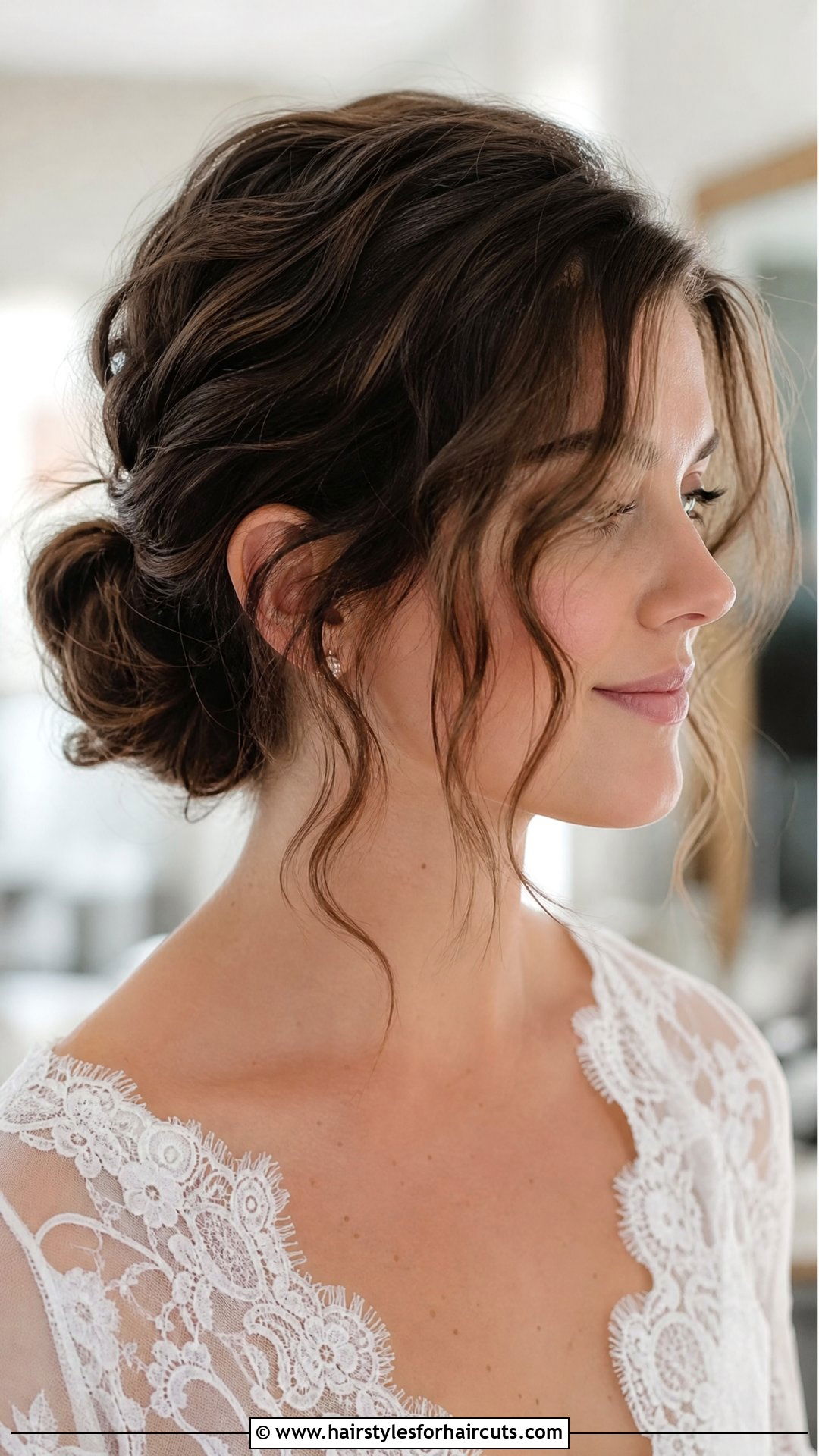 Wispy Low Bun Short Hair - 25 easy christmas hairstyles for short hair - 25 easy christmas hairstyles for short hair