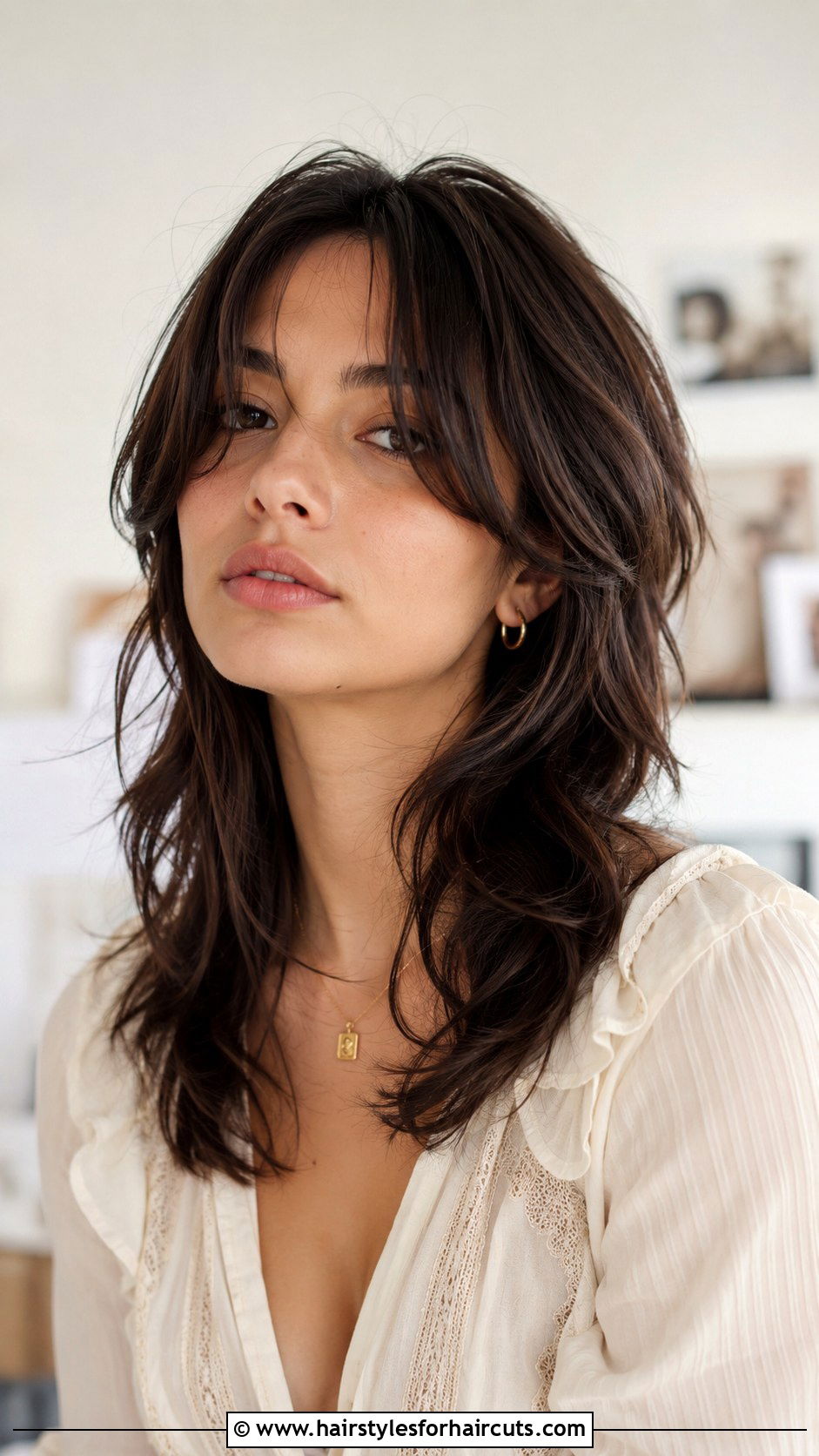 Wolf Cut with Long Curtain Bangs - 25 wolf bang haircuts - 25 wolf bang haircuts