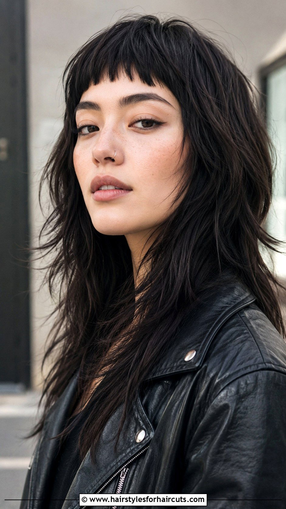 Wolf Cut with Micro Bangs - 25 wolf bang haircuts - 25 wolf bang haircuts