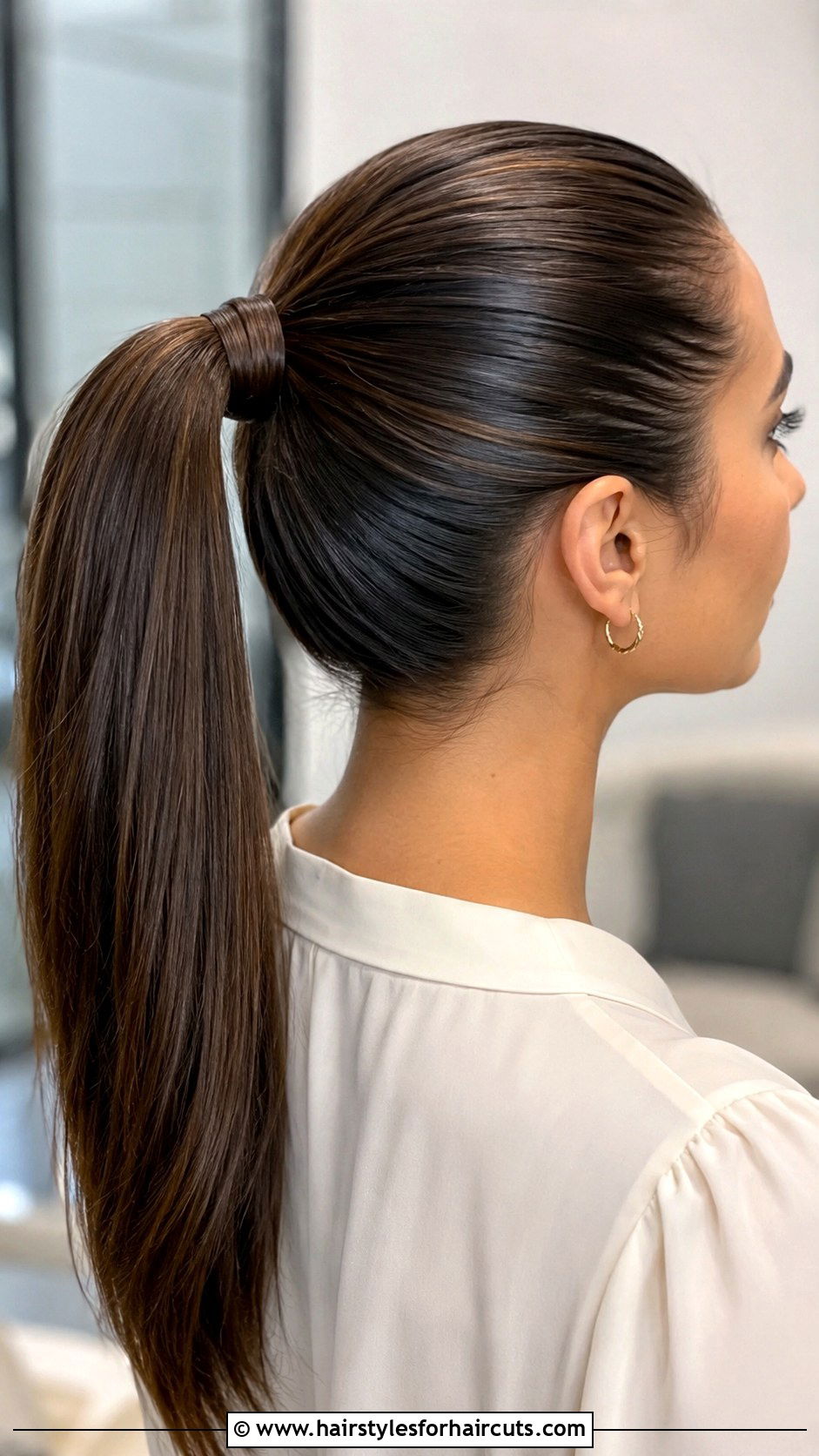 Wrapped Base High Ponytail - 25 black hair ponytail hairstyles - 25 black hair ponytail hairstyles