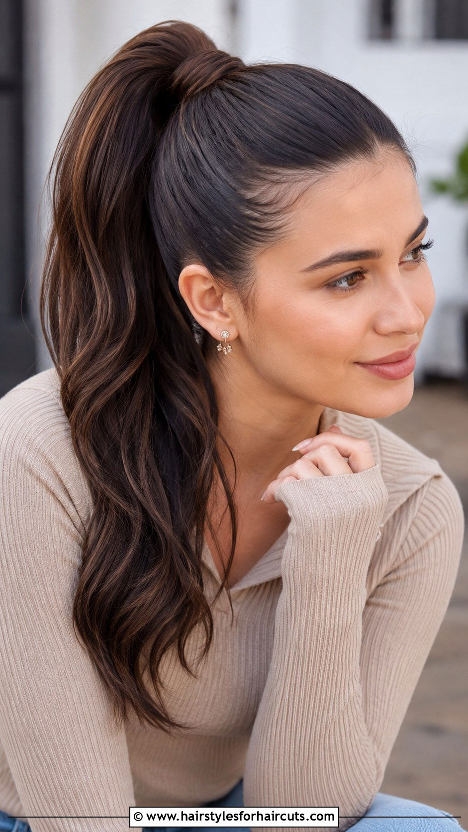 Wrapped High Ponytail - 25 oily hair greasy hairstyles - 25 oily hair greasy hairstyles