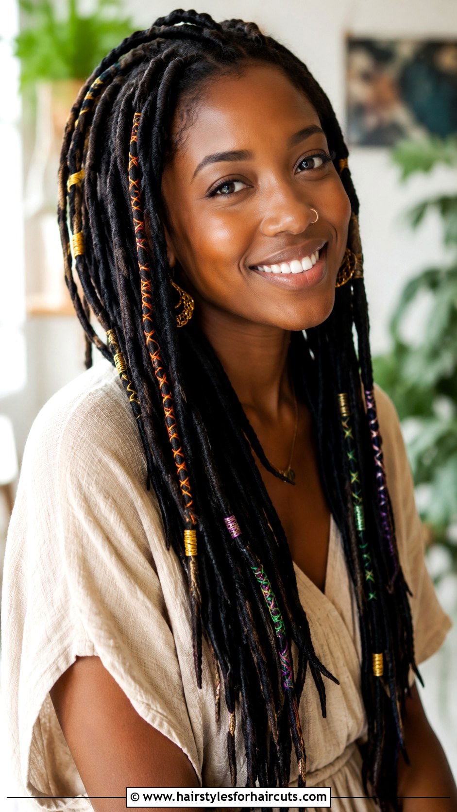 Wrapped Long Locs - 25 loc hairstyles for long hair - 25 loc hairstyles for long hair