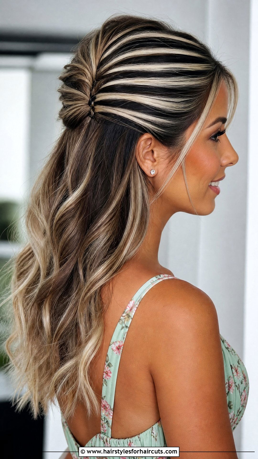 Zebra Print Half Up Half Down Hairstyle - 25 zebra hairstyles - 25 zebra hairstyles