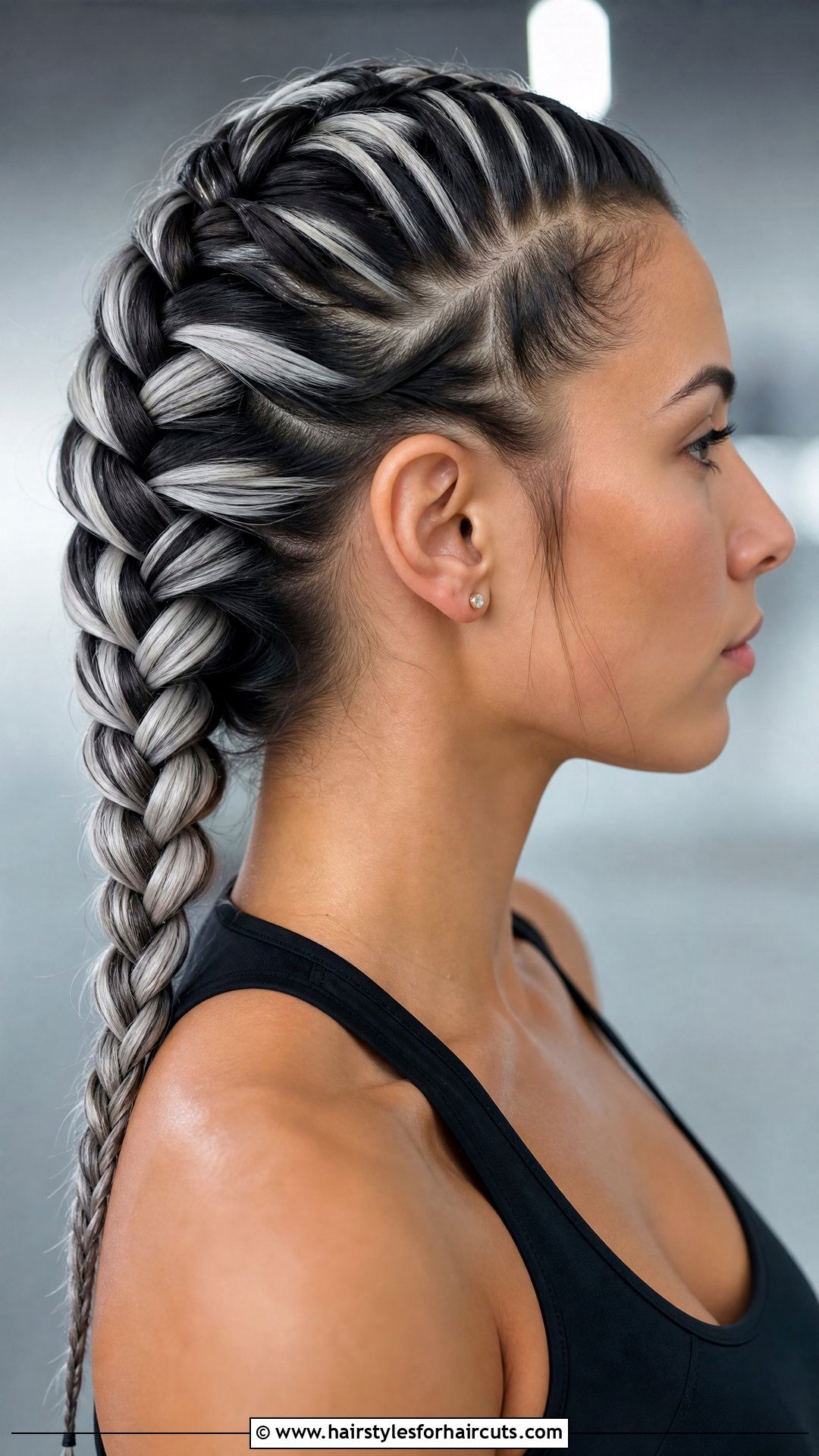 Zebra Stripe French Braid Hairstyle - 25 zebra hairstyles - 25 zebra hairstyles