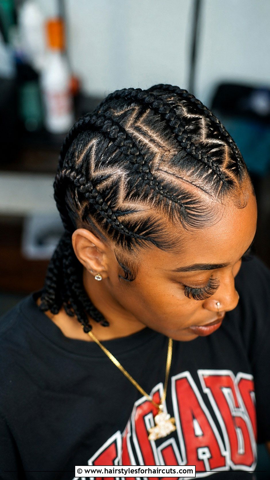 Zig Zag Cornrows - 25 black woman cornrow hairstyles - 25 black woman cornrow hairstyles