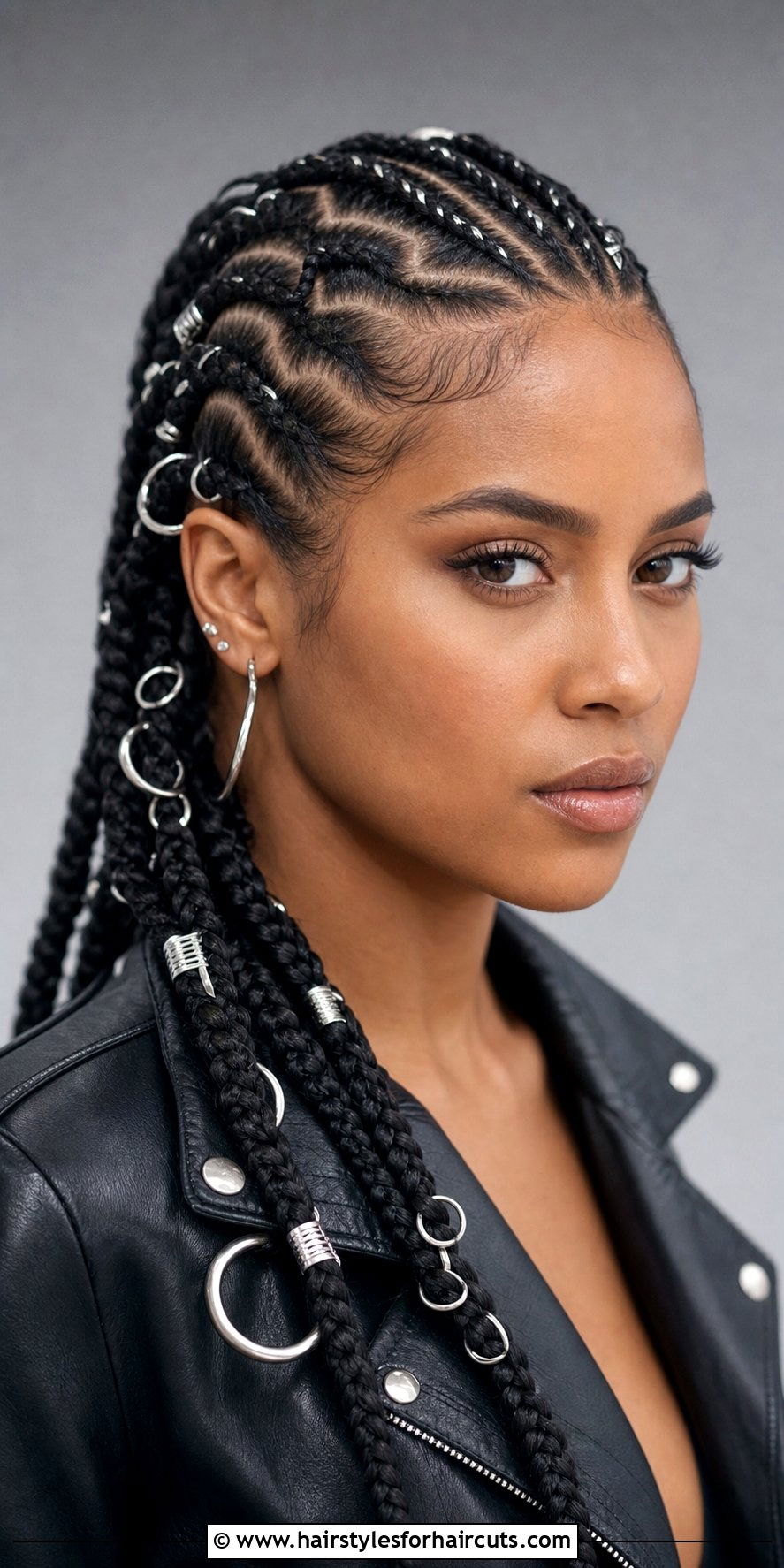Zig Zag Cornrows With Accessories - 25 natural hair zig zag cornrows hairstyles - 25 natural hair zig zag cornrows hairstyles