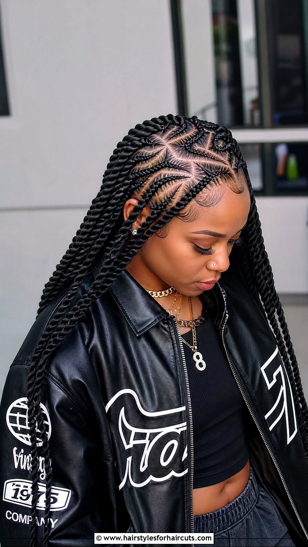 Zig Zag Cornrows With Rope Twists - 25 protective hairstyles cornrow natural hair twist - 25 protective hairstyles cornrow natural hair twist