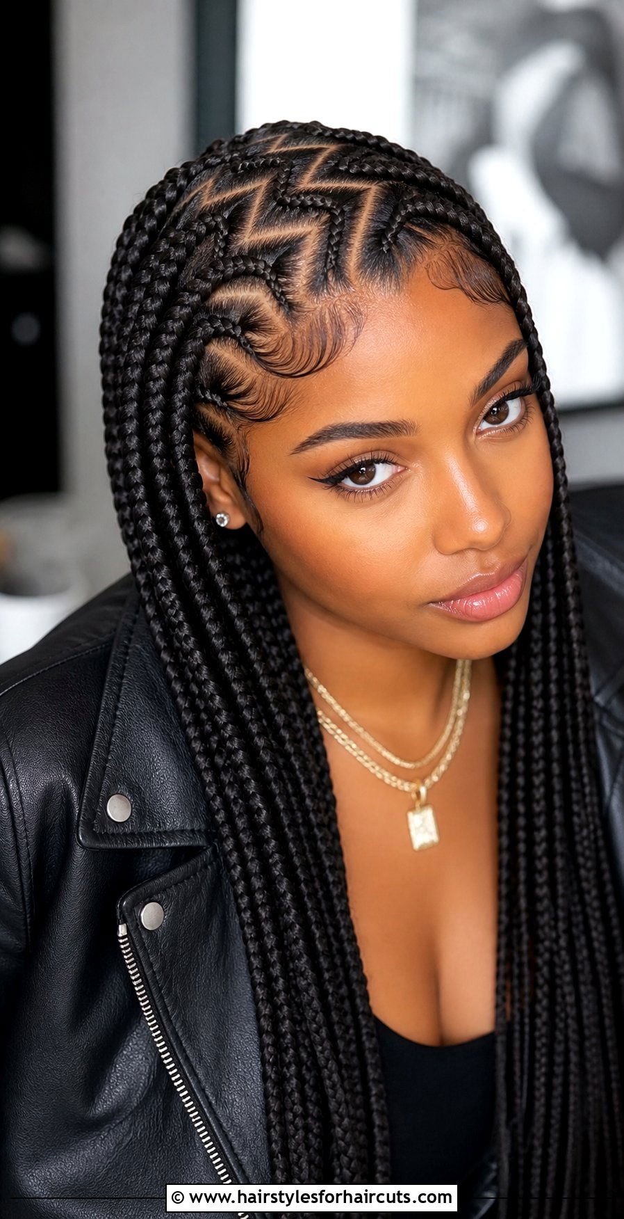 Zig Zag Part Braids - 25 hairstyles with braiding hair - 25 hairstyles with braiding hair