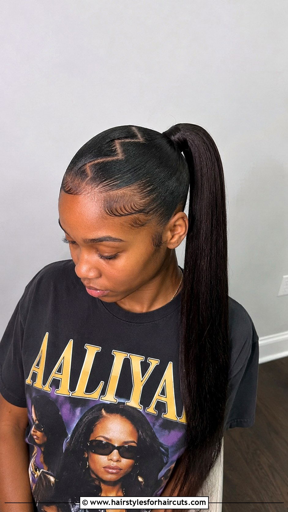 Zig Zag Part Ponytail - 25 90s ponytail hairstyles black hair - 25 90s ponytail hairstyles black hair