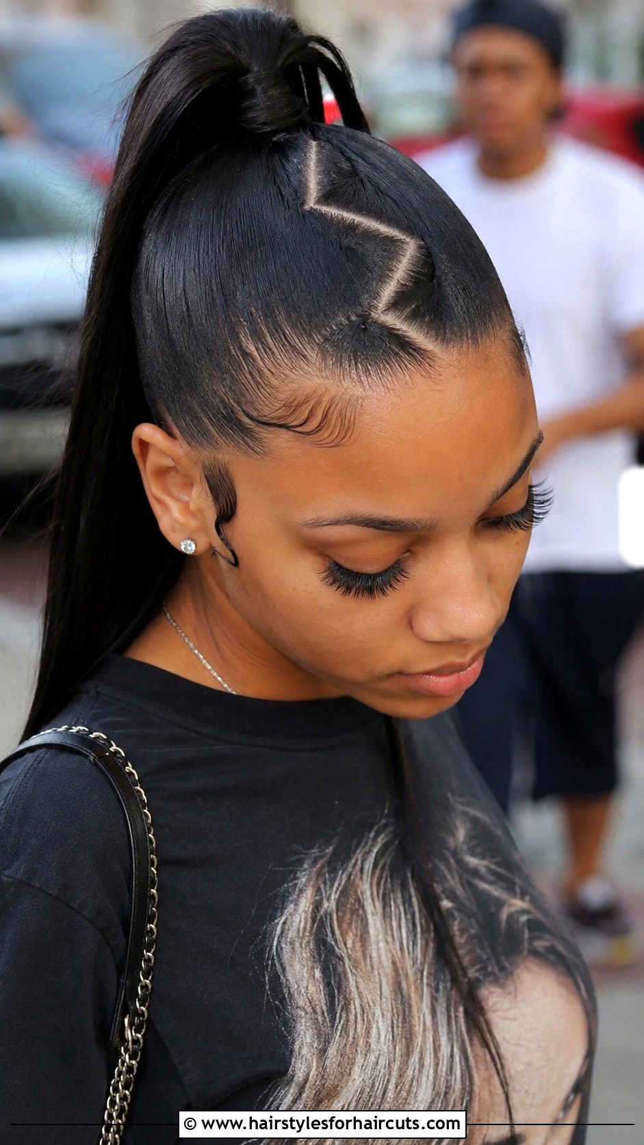 Zigzag Part Ponytail - 25 cute ponytail hairstyles - 25 cute ponytail hairstyles
